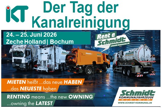 IKT - Der Tag der Kanalreinigung vom 24. bis 25. Juni 2026 | Zeche Holland, Bochum